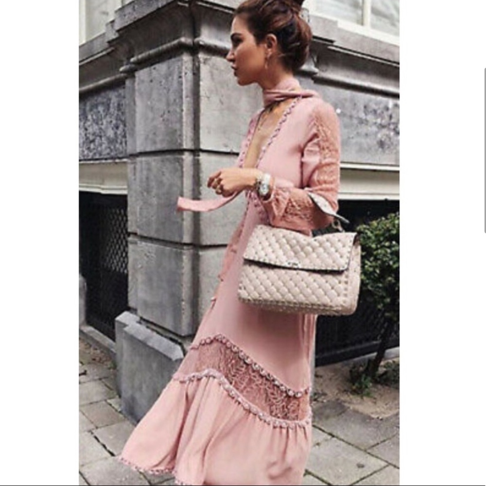 For Love and Lemons Lilou Midi Dress Sz S FL&L EUC - Picture 4 of 16